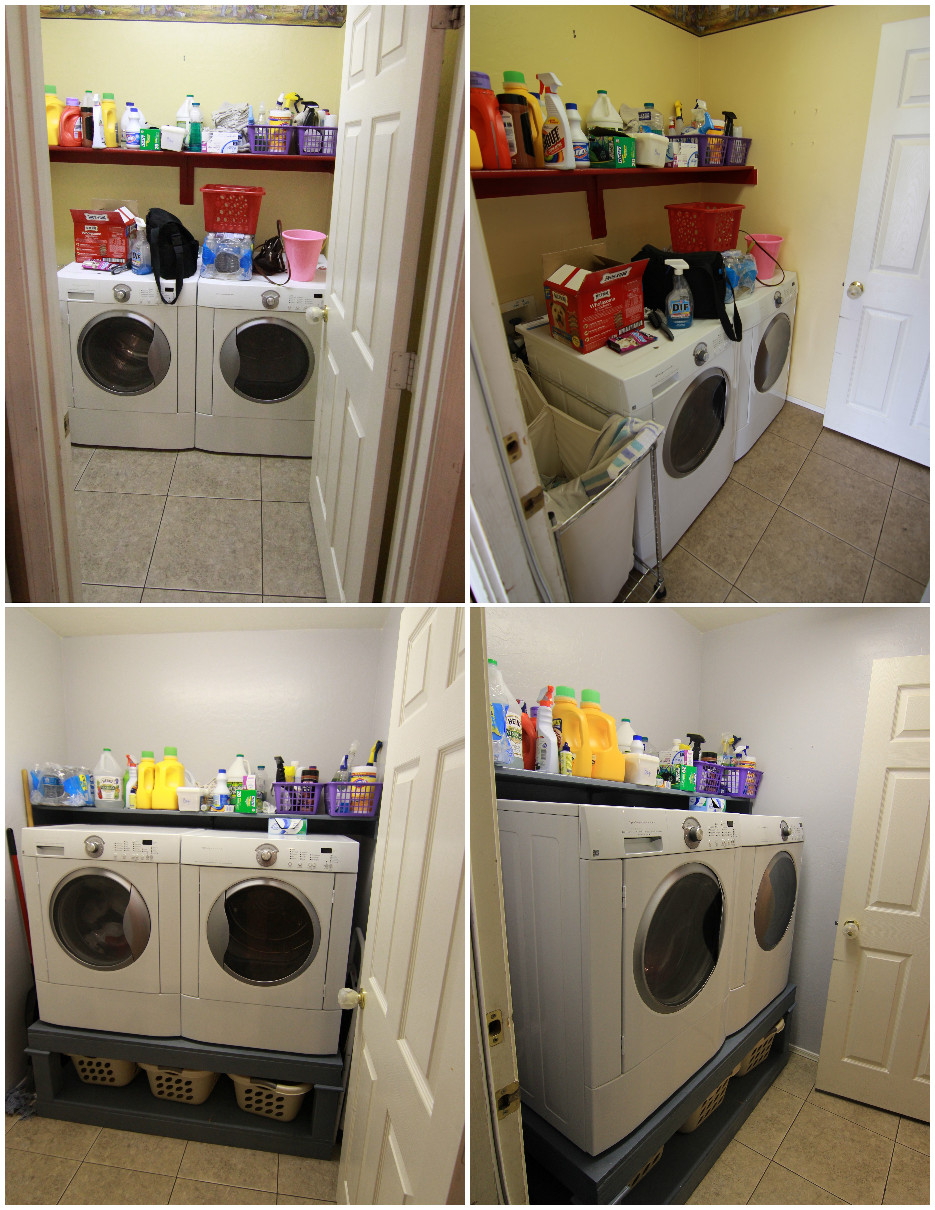 DIY washer and dryer pedestal, small laundry room | Fun ...