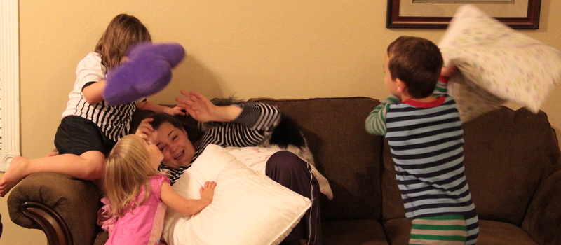 Family Pillow Fight